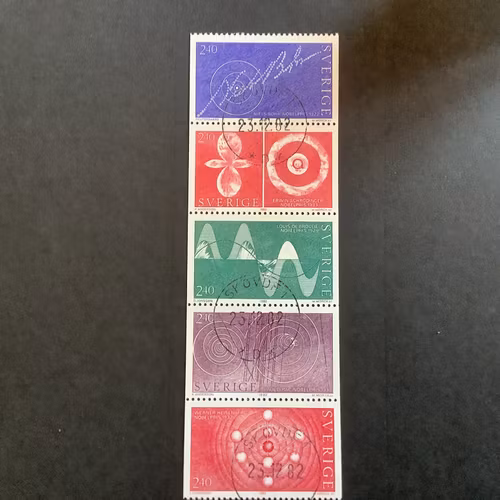 NOBELPRISTAGARE 1982 facit nr 1231-1235 LYXST BLOCK SKÖVDE 1