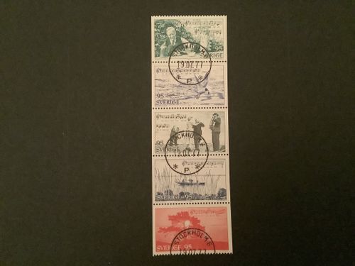 I Roslagens famn facit nr 1000-1004 lyxstämplat block STOCKHOLM 6
