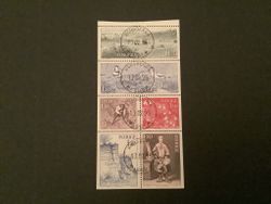 LINNES RESOR 1978 facit nr 1039-1044 LYXST BLOCK KORSBERGA