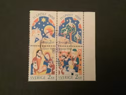 JULPOST 1988 facit nr 1531 och 1532 SX STÄMPLAT DEL AV BLOCK