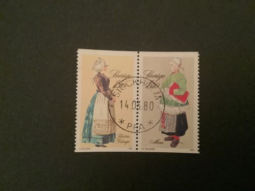 FOLKDRÄKTER  facit nr 1109 SX1 LYXST PAR STOCKHOLM