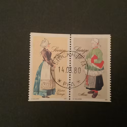 FOLKDRÄKTER  facit nr 1109 SX1 LYXST PAR STOCKHOLM