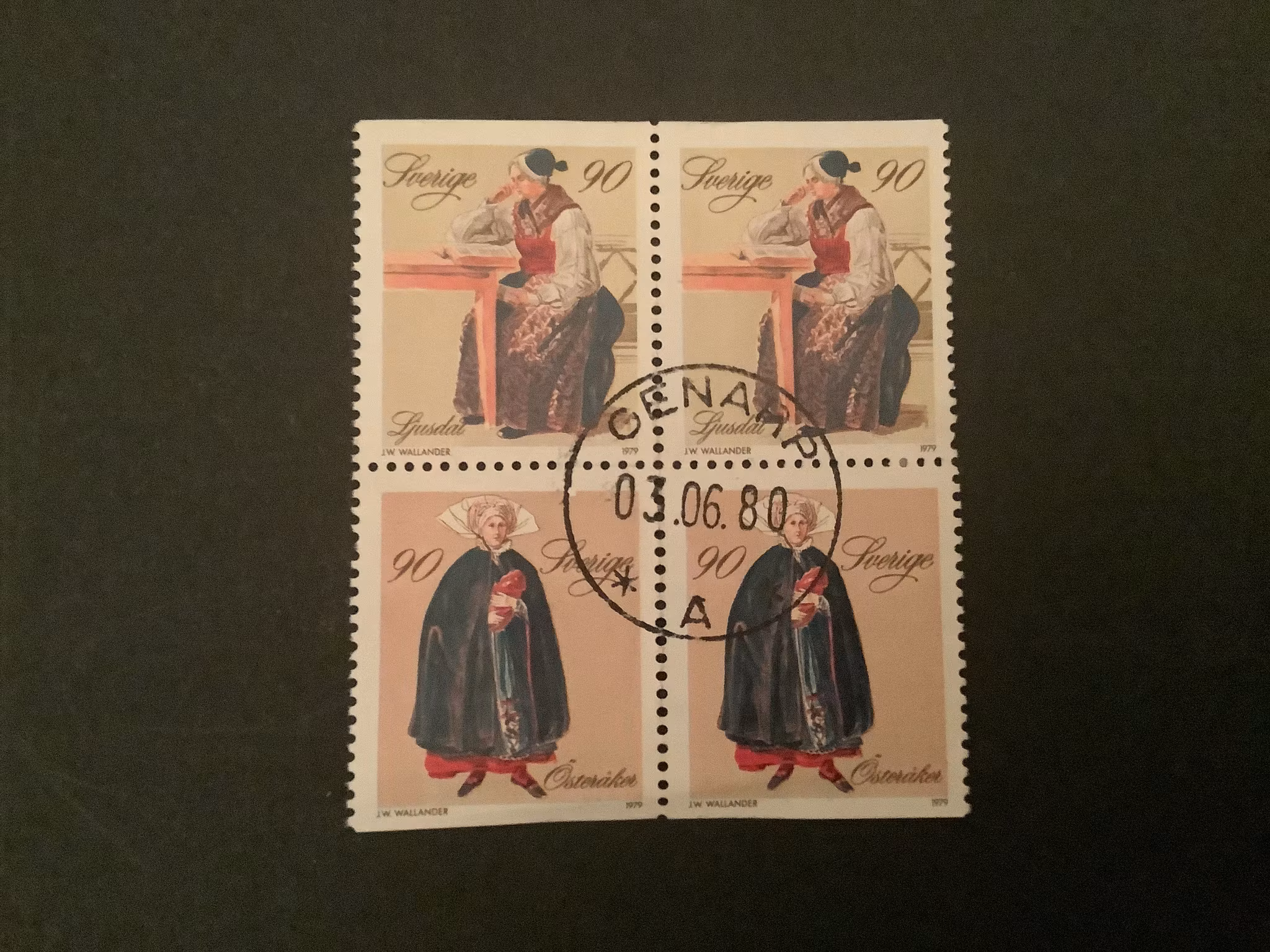 FOLKDRÄKTER facit hr 1106 SX I LYXST 4-BLOCK GENARP