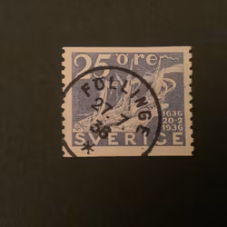 Postverket facit nr 250 praktstämplat FÖLLINGE