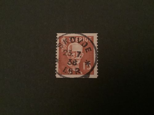 GUSTAF V 80 ÅR 1938 facit nr 267 A LYXST SKÖVDE