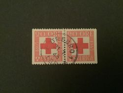 RÖDA KORSET 1945 facit nr 358 BB PRAKTST PAR ÖREBRO 1