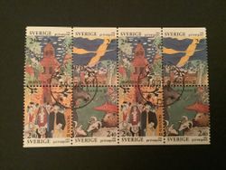 RABATTFRIMÄRKE XIII facit nr 1685-1688 LYXST block KARLSBORG 1