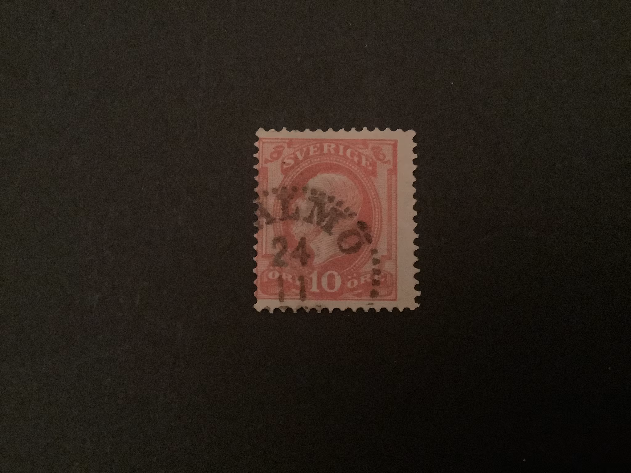 OSCAR II BOKTRYCK facit nr 45 MED SPEGELTRYCK