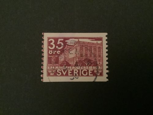 RIKSDAGEN facit nr 244 ST MÄRKE MED LÖDSKARVSLINJE