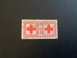 SVENSKA RÖDA KORSET 1945 STÄMPLAT PAR