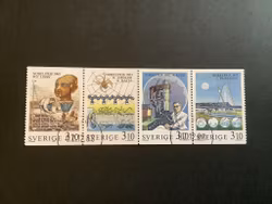 NOBELPRIS KEMI 1988 facit nr 1533-1536 STÄMPLAT BLOCK