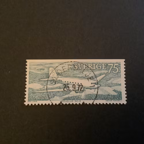 POSTFLYG 1972 facit nr 781 B1 LYXST SÖDERTÄLJE 1