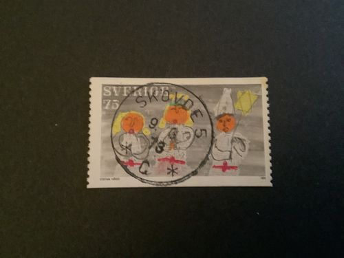 JULFRIMÄRKE 1972 facit nr 795 LYXST SKÖVDE 5
