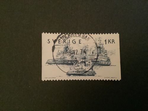 SJÖFART 1974 facit nr 891 lyxstämplat STOCKHOLM BAN
