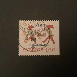 JULPOST 1983 facit nr 1278 LYXST BRUNFLO