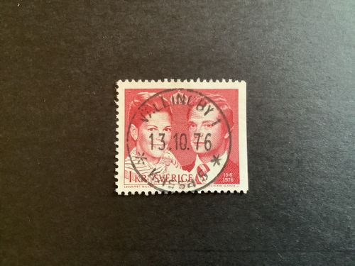 KUNGABRÖLLOP 1976 facit nr 969 B2  LYXST VÄLLINGBY 1