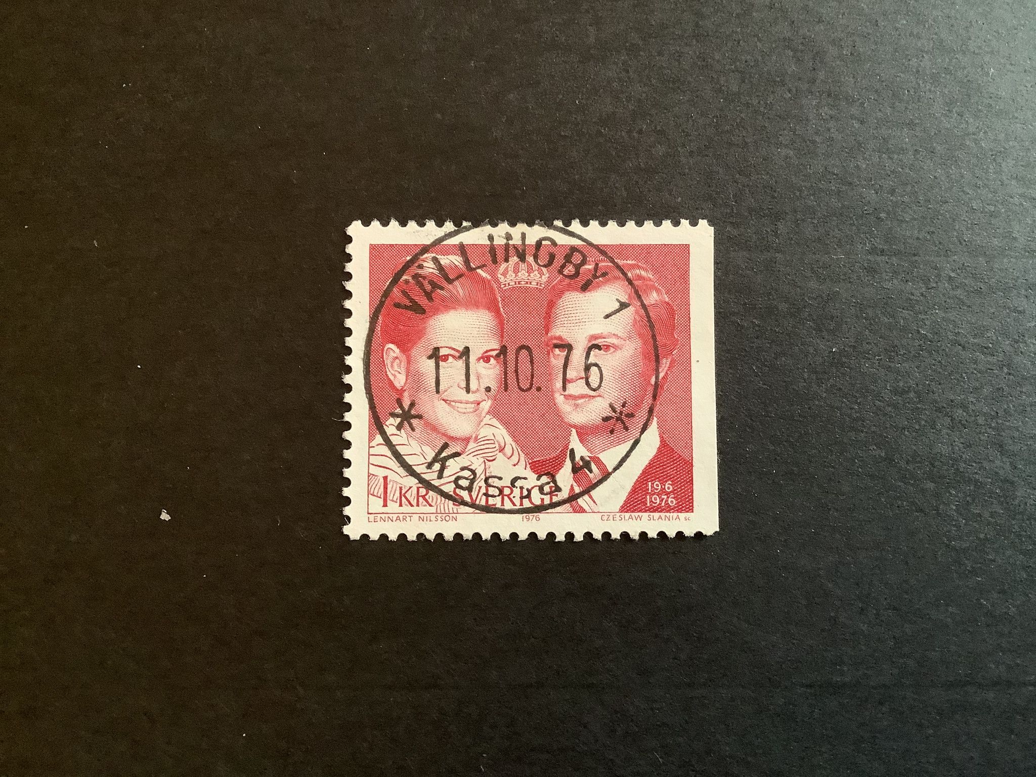 KUNGABRÖLLOP 1976 facit nr 969 B2 LYXST VÄLLINGBY 1