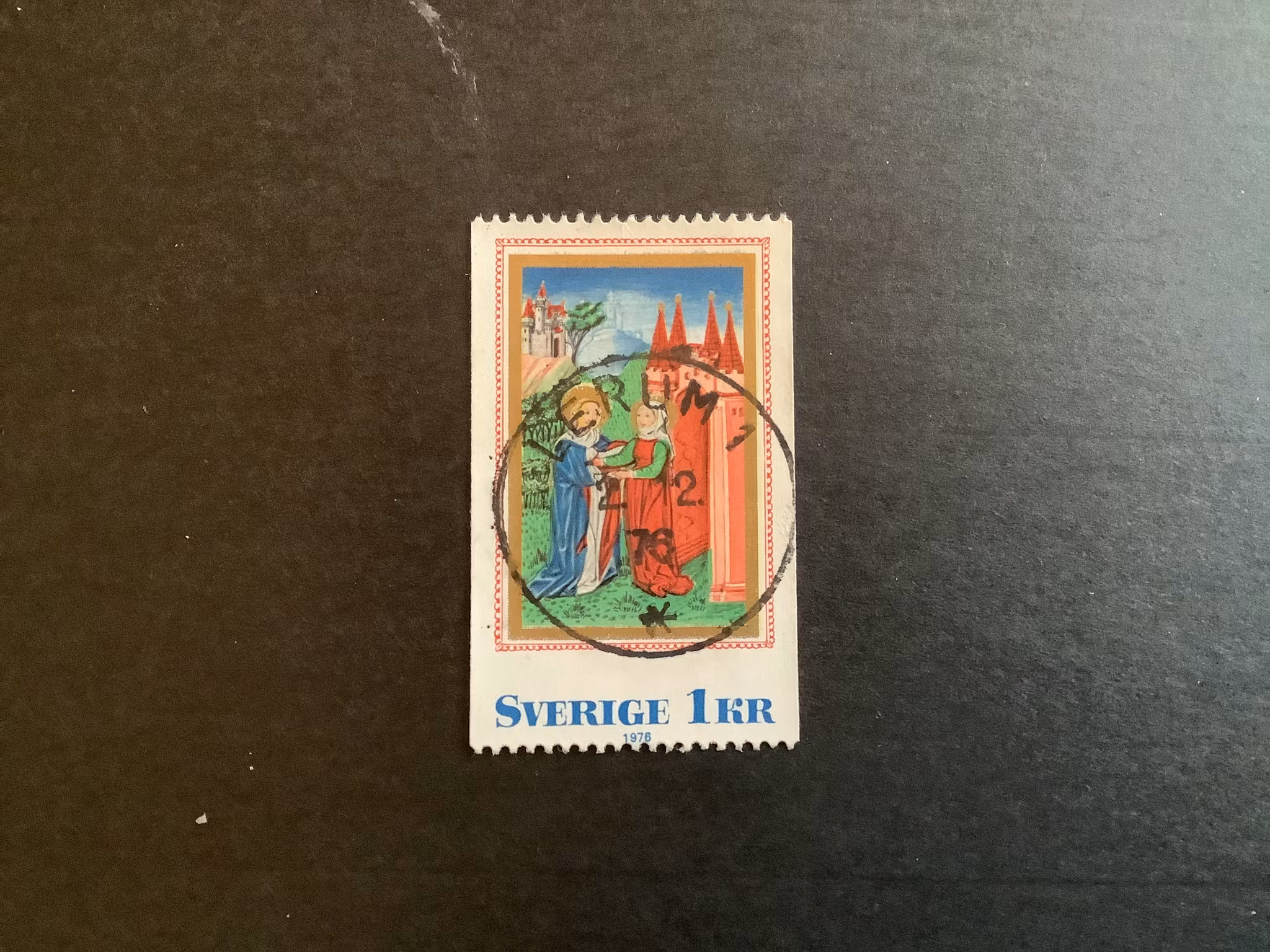 BOKMÅLERI 1976 facit nr 985 A2 LYXST LERUM 1