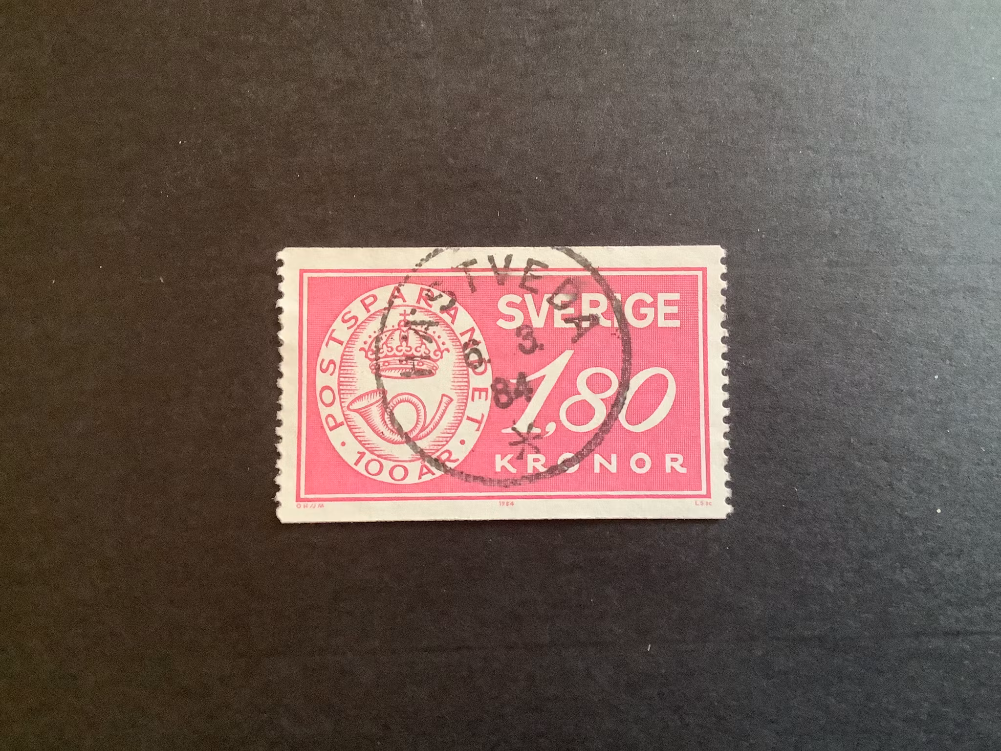 POSTSPARANDET 1984 facit nr 1286  LYXST HÄSTVEDA