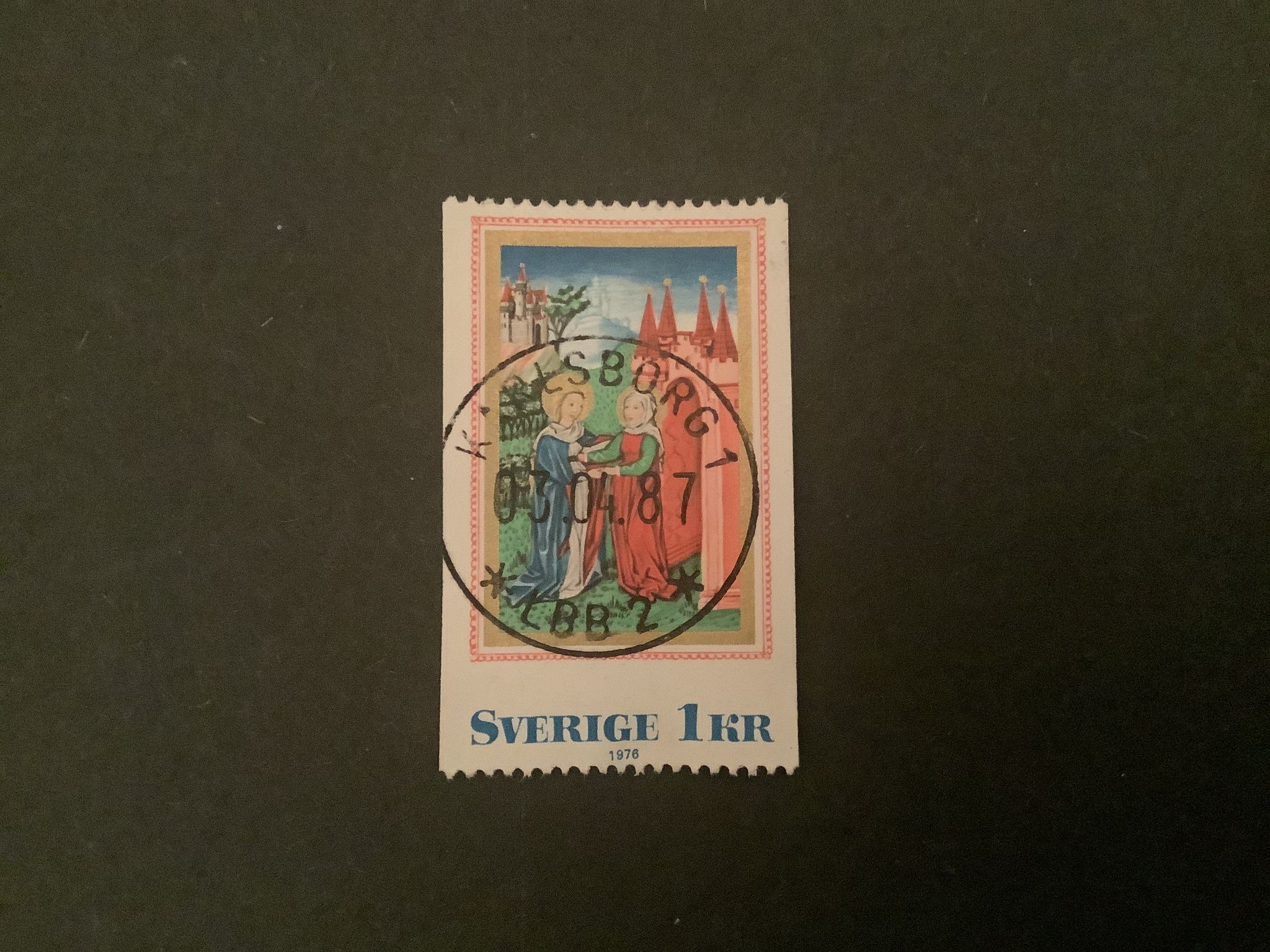 BOKMÅLERI 1976 facit nr 985 A2 LYXST KARLSBORG 1