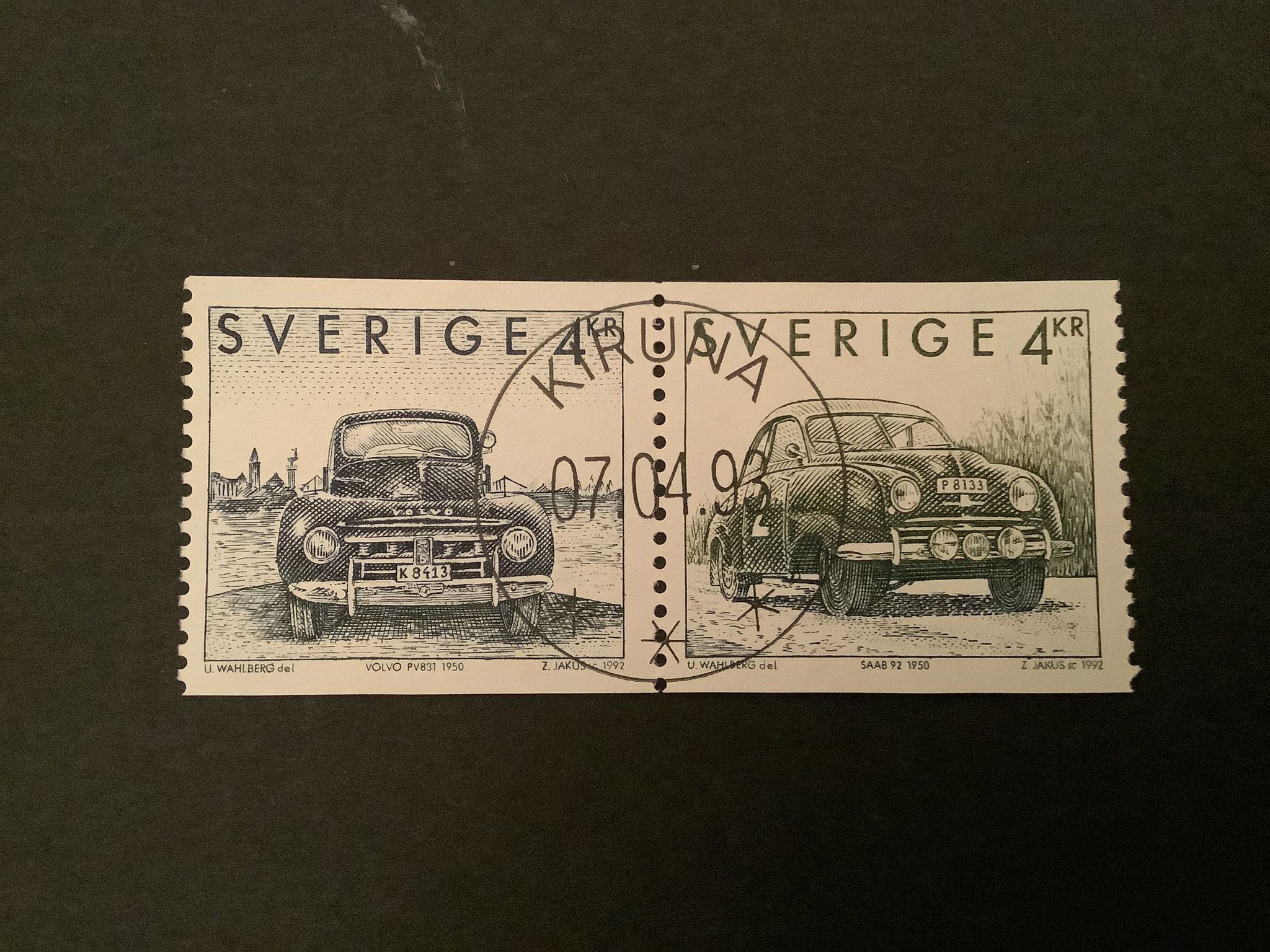SVENSKA BILMODELLER facit nr 1760 SX1 LYST PAR KIRUNA