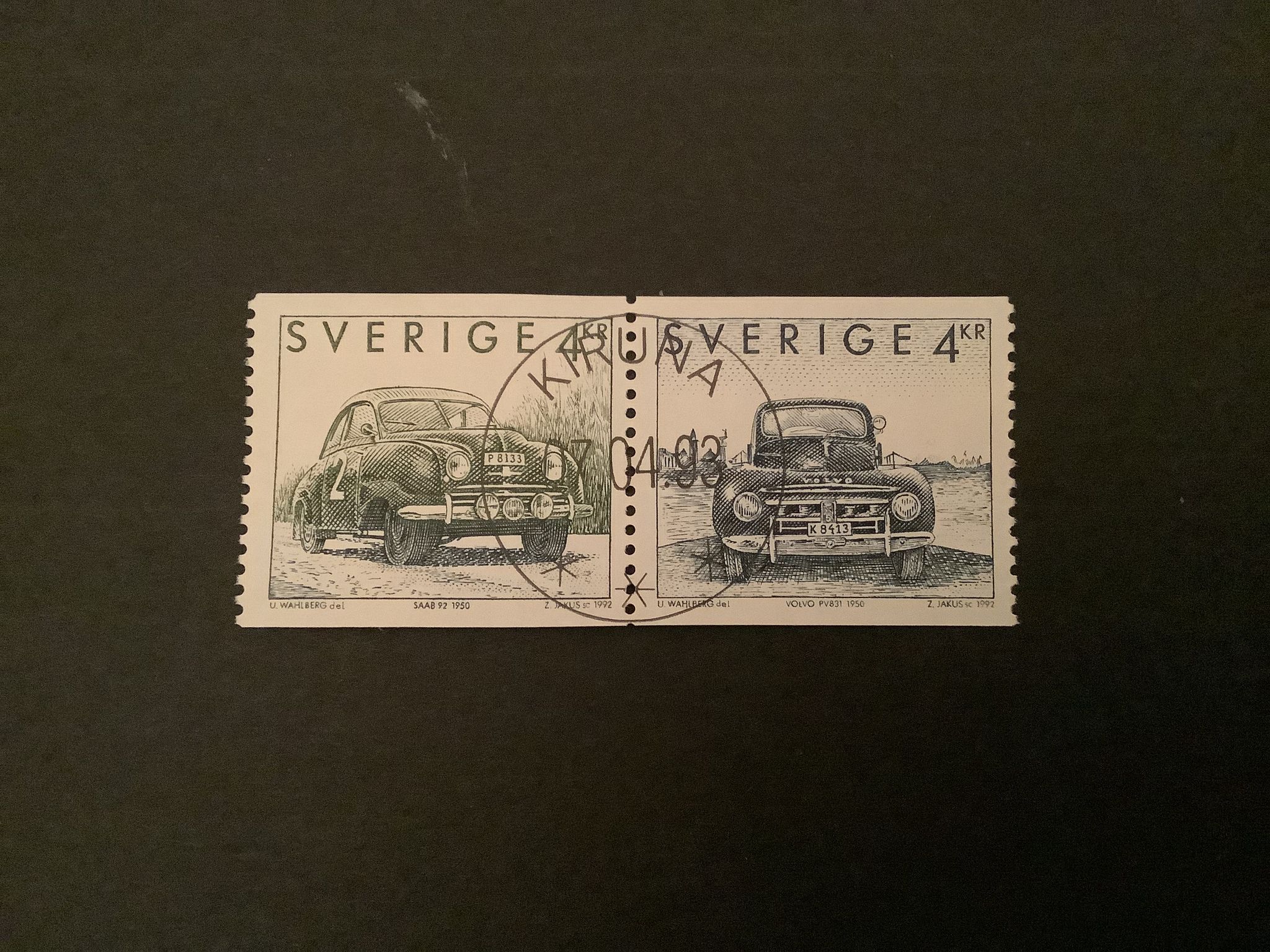 SVENSKA BILMODELLER facit nr 1760 SX2 LYXST PAR KIRUNA