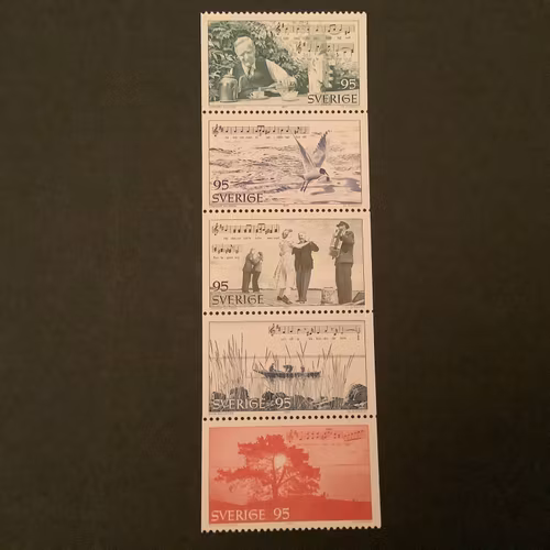 I ROSLAGENS FAMN facit nr 1000-1004 POSTFRISKT BLOCK