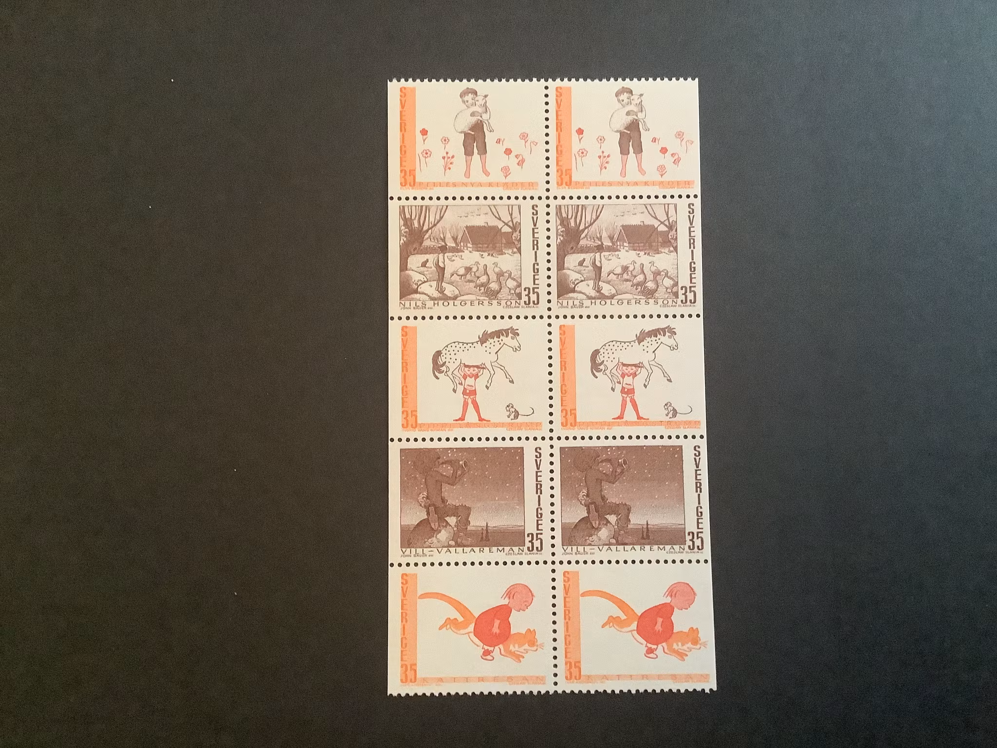SVENSKA SAGOR facit nr 674-678 POSTFRISKT BLOCK