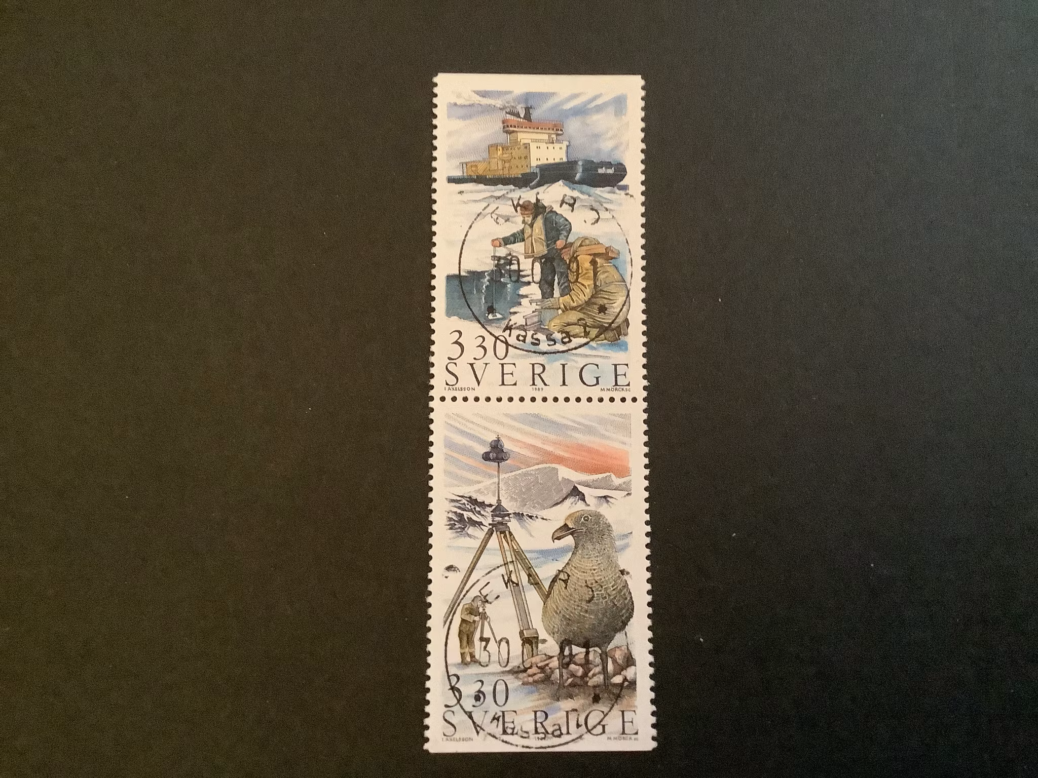 SVENSK POLARFORSKNING , facit nr 1581 SX STÄMPLAT PAR