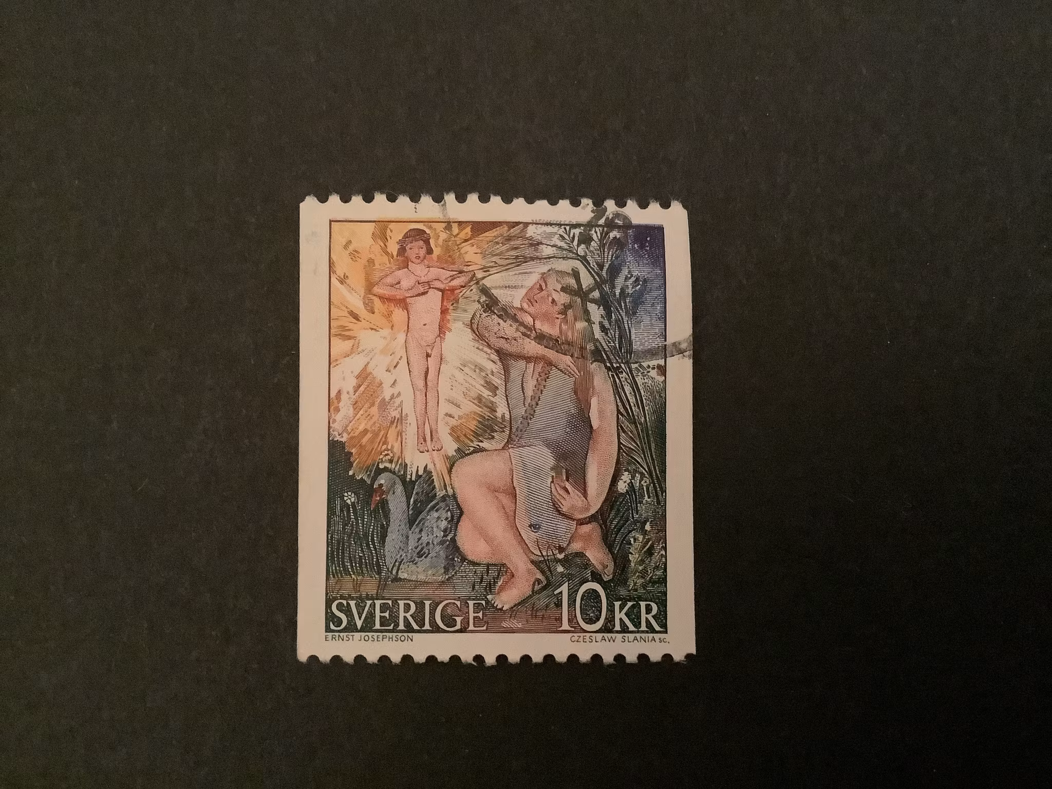 GÅSLISA 1973 facit nr 849 MED FÖSKJUTET TRYCK