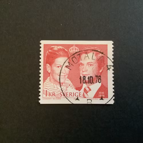 KUNGABRÖLOPP 1976 facit nr 969 A PRAKTST MOTALA 4