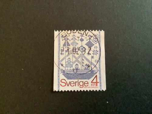 VÄGGTEXTIL 1979 facit nr 1073 LYXST BODEN 1