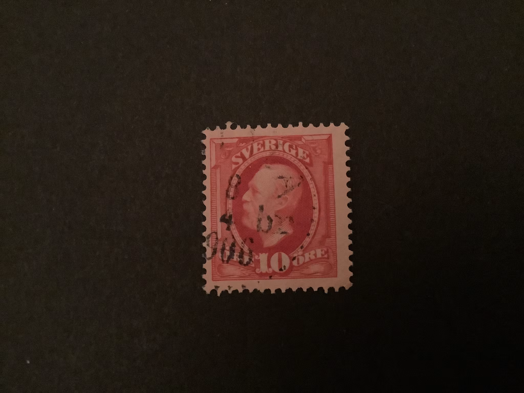 OSCAR II facit nr 54 KOPPARTRYCK MED SPEGELTRYCK