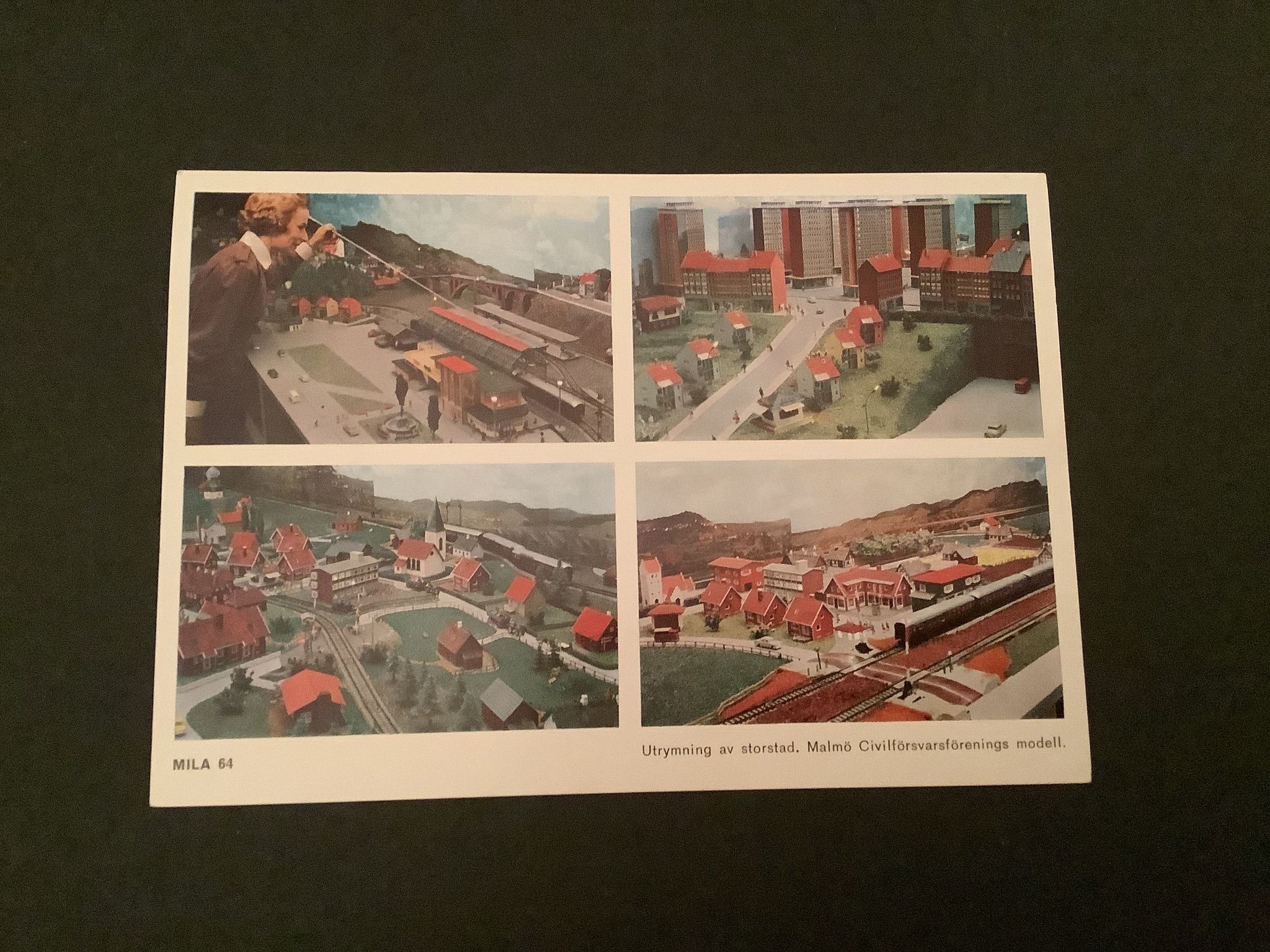 VYKORT STÄMPLAT FÄLTPOST 64 TOTALFÖRSVAR