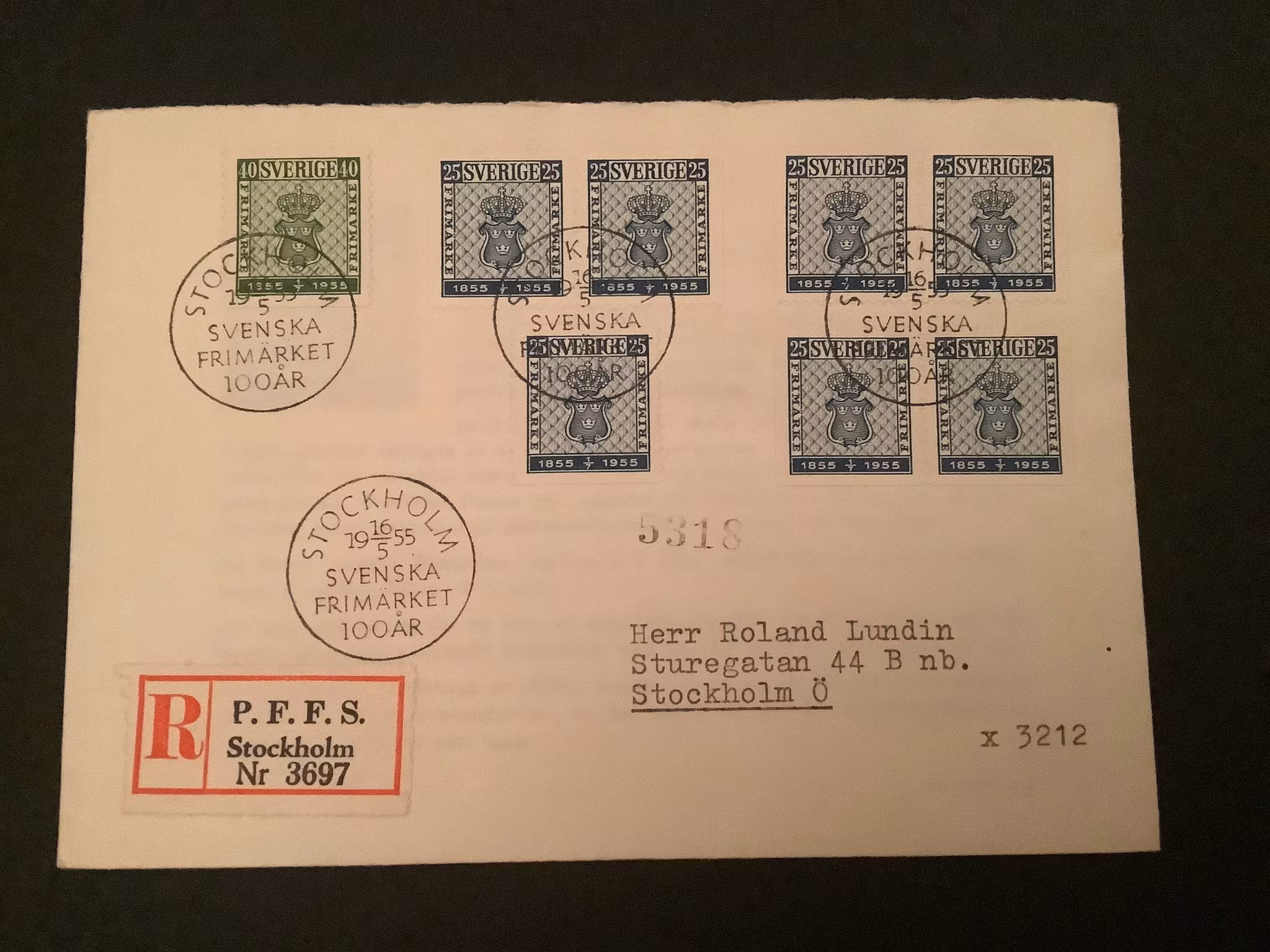 FDC SVENSKA FRIMÄRKET 100 ÅR postgånget FDC facit nr 467-468