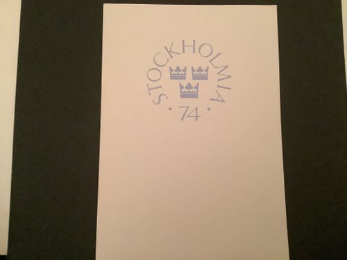 MINNESFOLDER STOCKHOLMIA 74 III facit 883-886