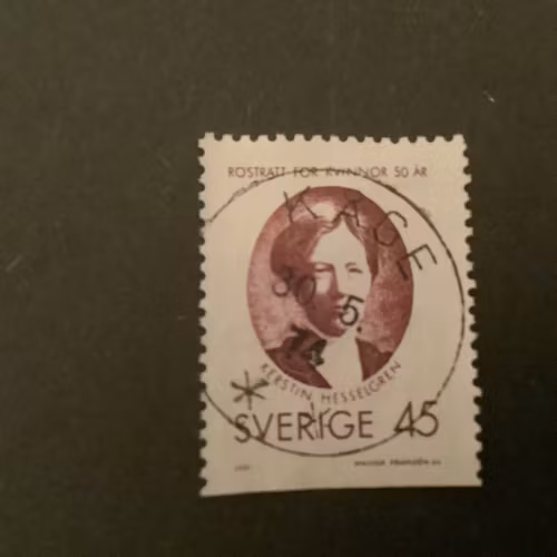 RÖSTRÄTT FÖR KVINNOR facit nr 721 B2 PRAKTST KÅGE