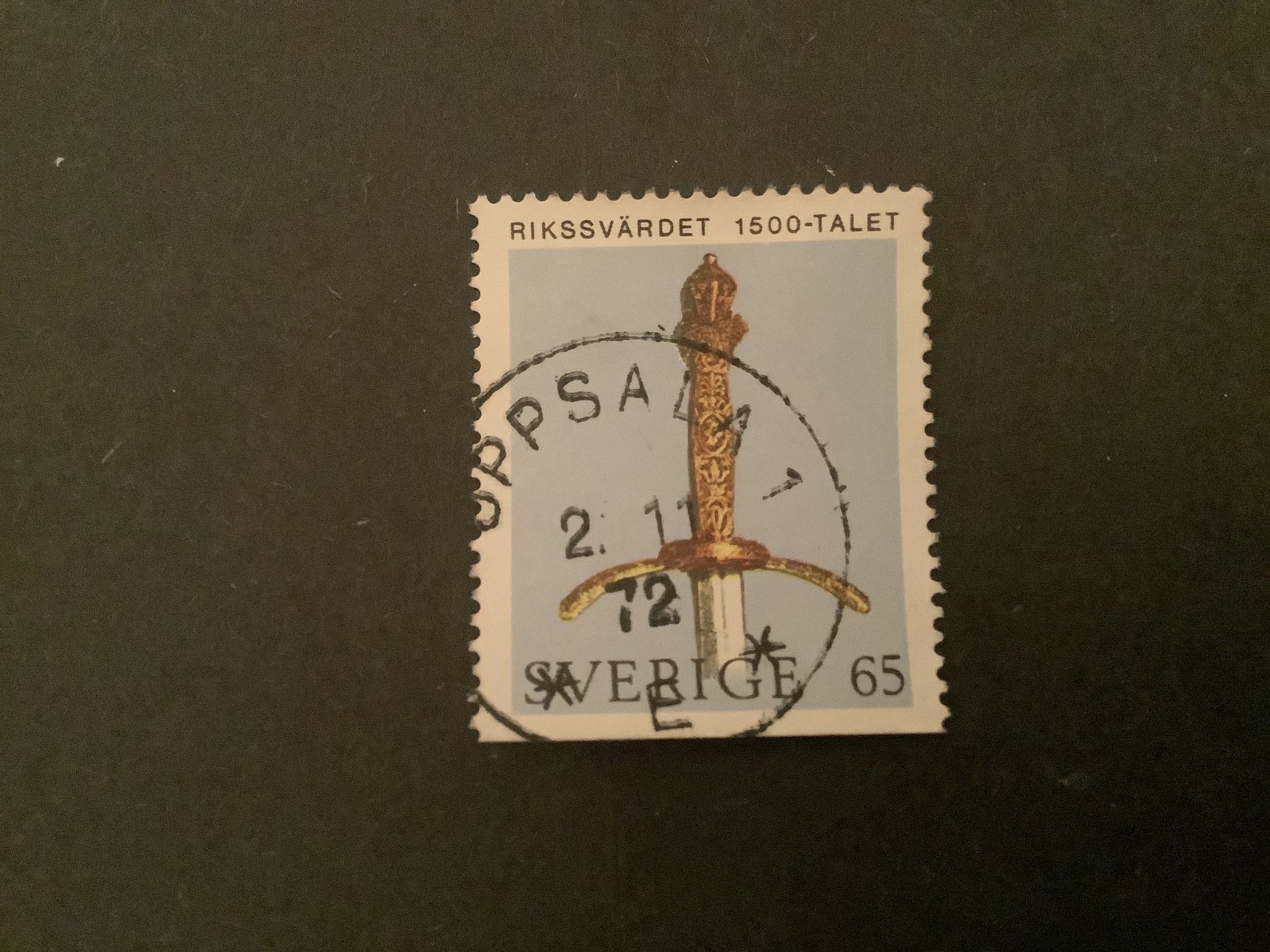 RIKSREGALIER 1971 facit nr 740 B1 PRAKTST UPPSALA 1