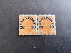 LUFTPOST facit nr 137 POSTFRISKT PAR MED DEFEKT PÅTRYCK