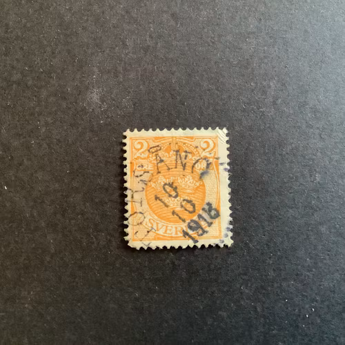 LILLA RIKSVAPNET facit nr 72 PRAKTST TORSÅNG 10/10 1918