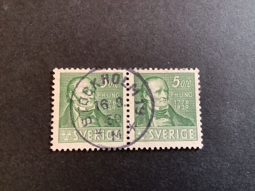 PH LING facit nr 318 C lyxstämplat PAR STOCKHOLM 19