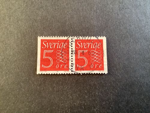 NY SIFFERTYP facit nr 394 BB praktstämplat par  STOCKHOLM 1