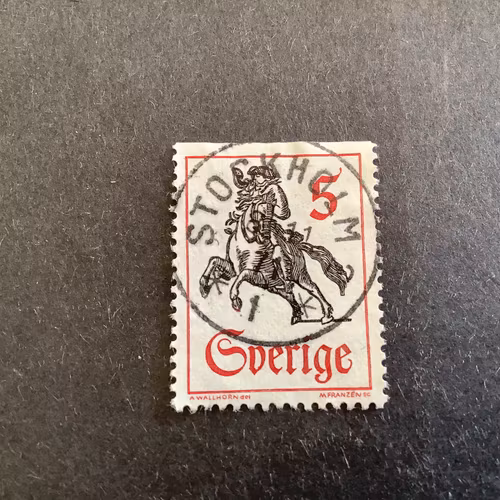 BRUKSFRIMÄRKEN facit nr 612 B1 lyxstämplat STOCKHOLM 2