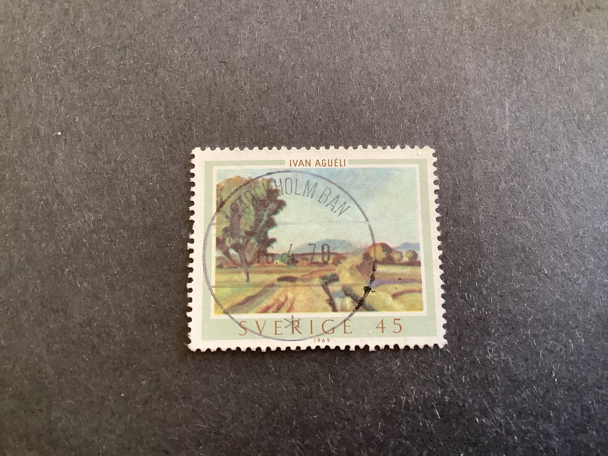 IVAN AGUELI facit nr 660 lyxstämplat STOCKHOLM BAN