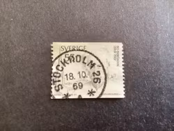 BO BERGMAN 1969 facit nr 673 A praktstämplat STOCKHOLM 26