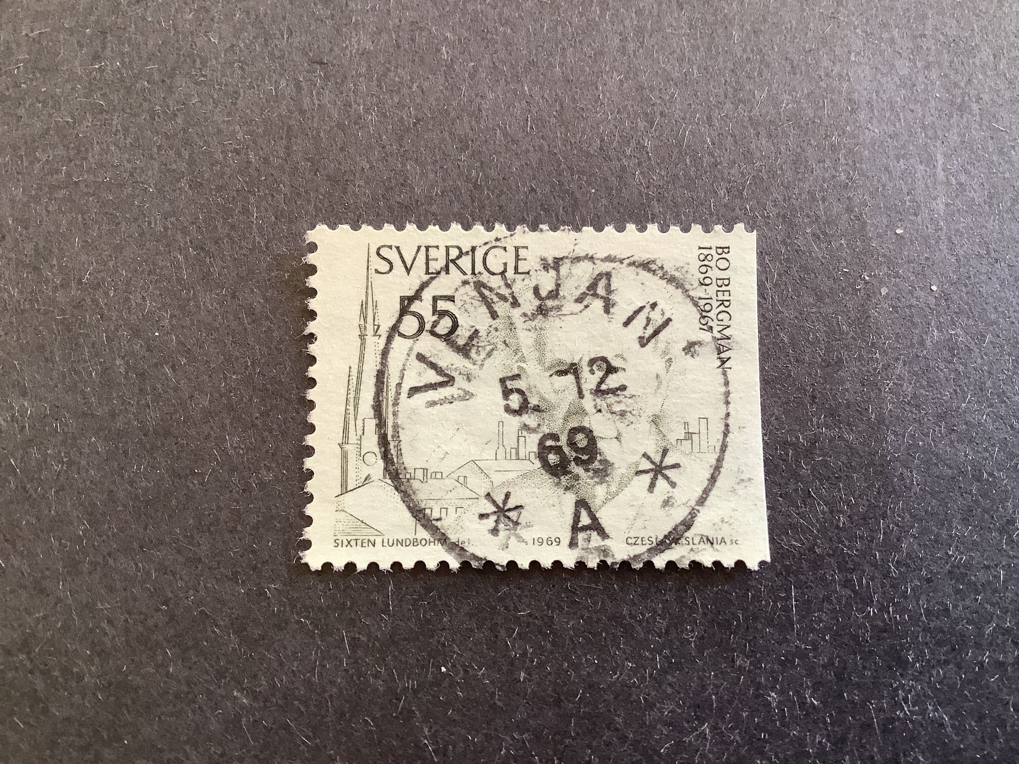 BO BERGMAN 1969 facit nr 673 B2 PRAKTST VENJAN