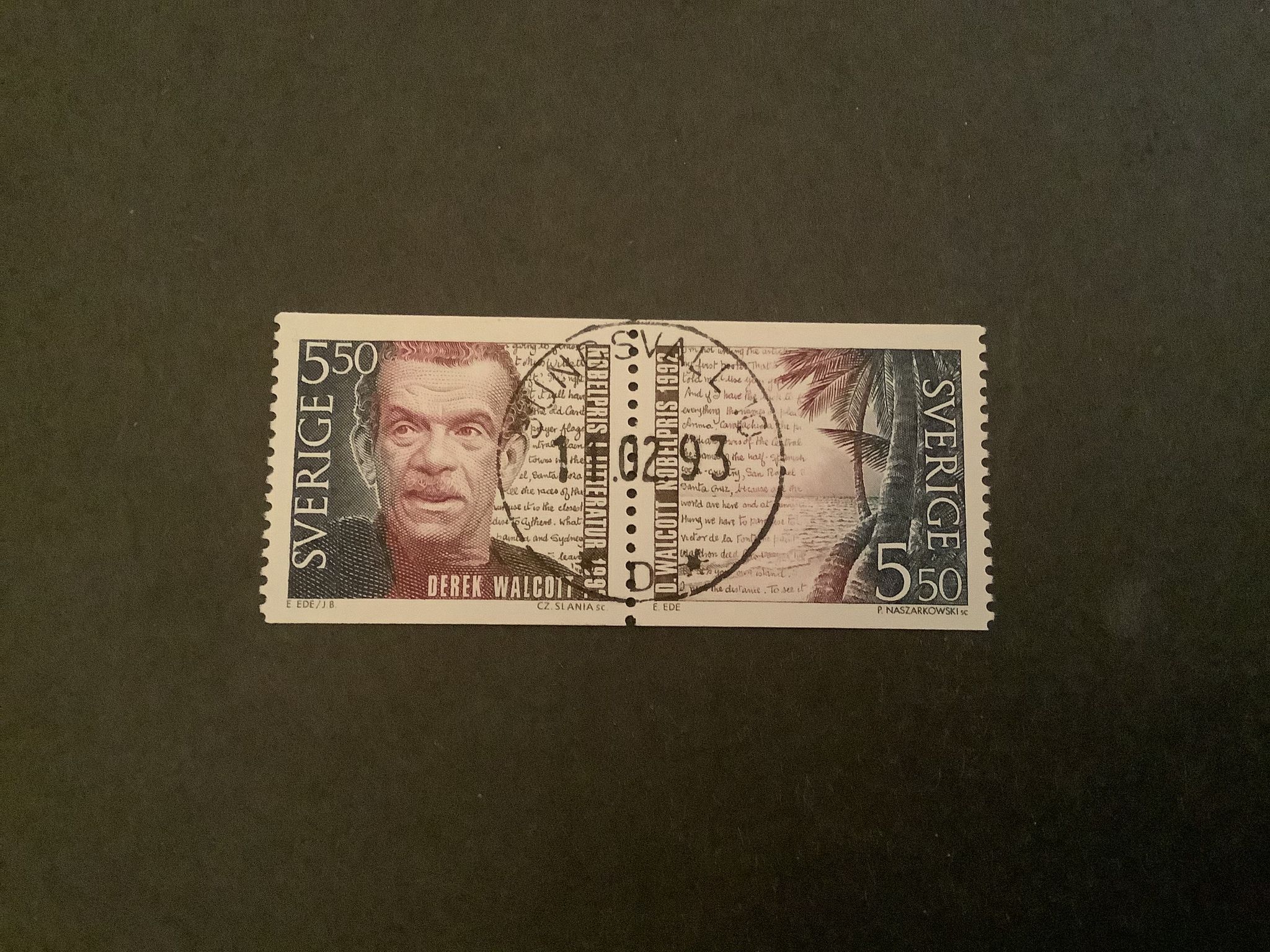 NOBELPRIS 1992 facit nr 1770 SX2 LYXST PAR SUNDSVALL 10