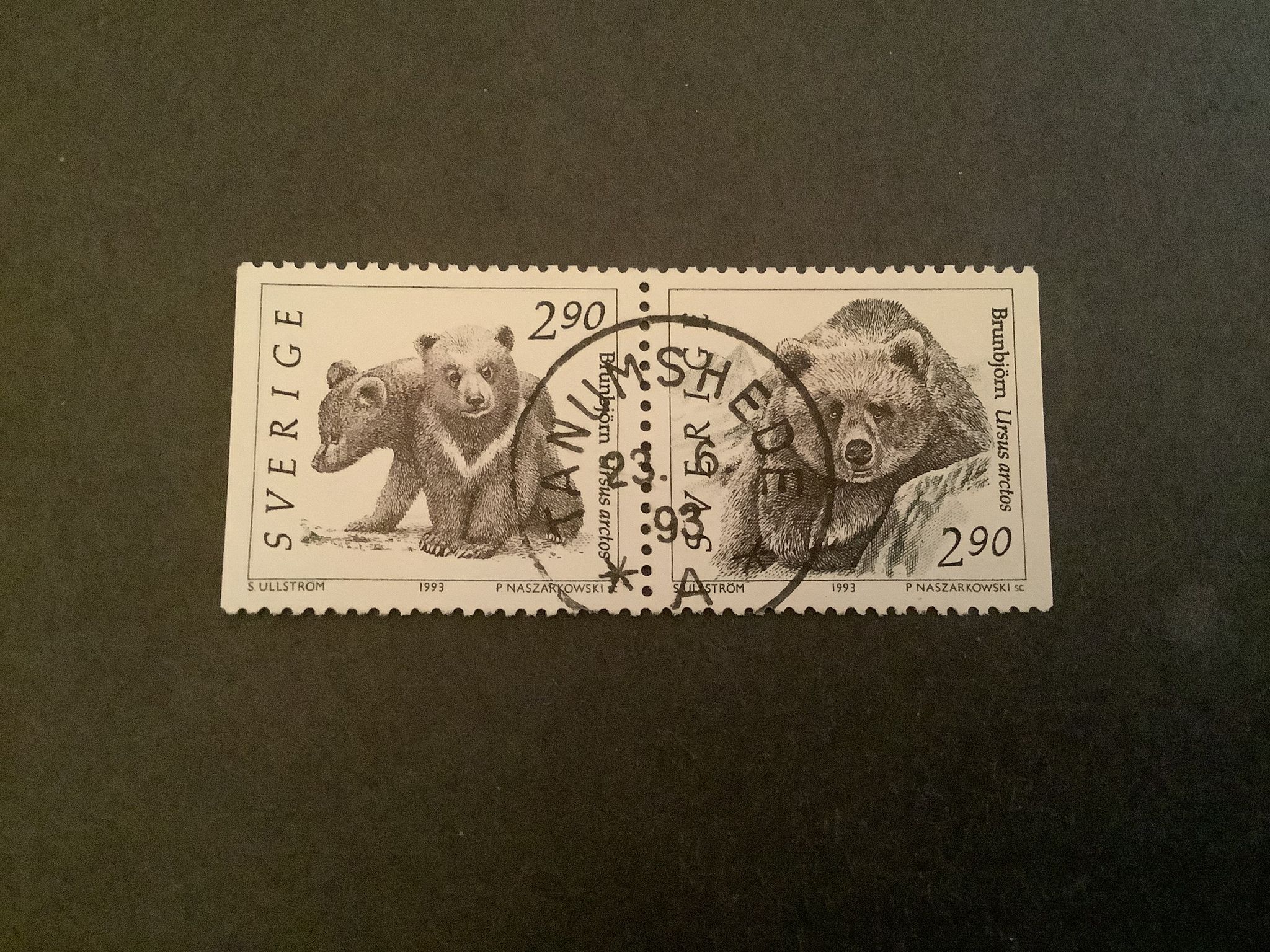 VILDA DJUR 2 1993 facit nr 1774 SX LYXST PAR TANUMSHEDE