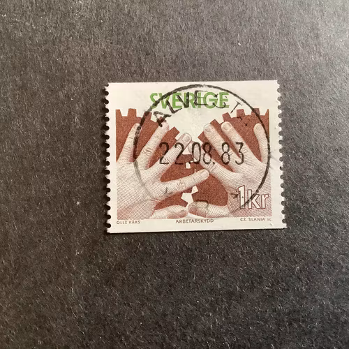 ARBETARSKYDD 1976 facit nr 982 LYXST ALVESTA