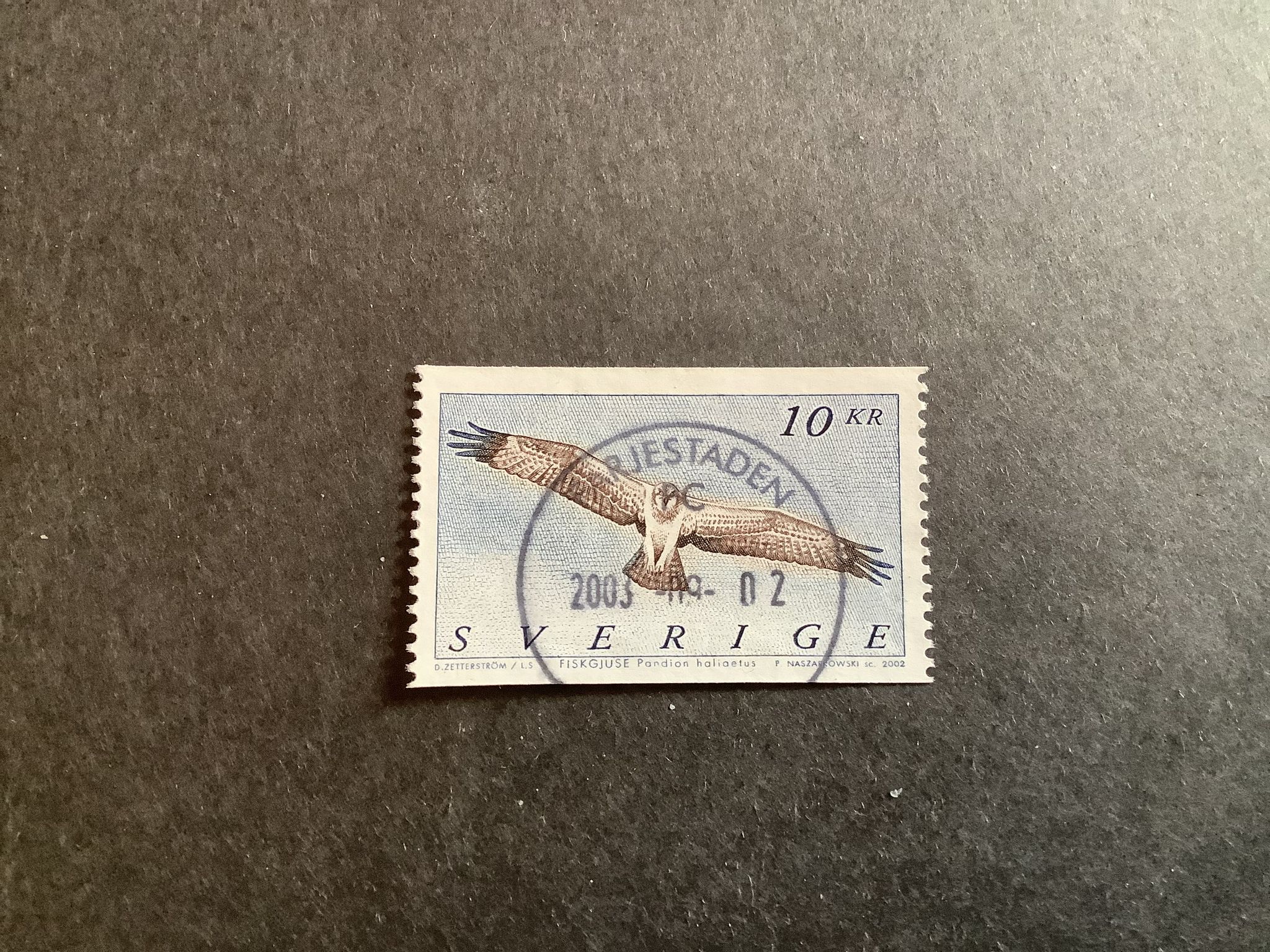 FISKJUSE 2002 facit nr 2291 LYXST FÄRJESTADEN